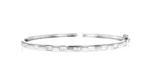 .50 ct. t.w. Baguette Lab-Grown Diamond Bangle Bracelet in Sterling Silver