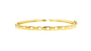 .50 ct. t.w. Lab-Grown Diamond Dotted Bangle Bracelet in 18kt Gold Over Sterling