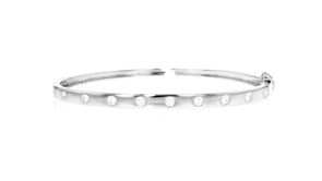 .50 ct. t.w. Lab-Grown Diamond Dotted Bangle Bracelet in Sterling Silver