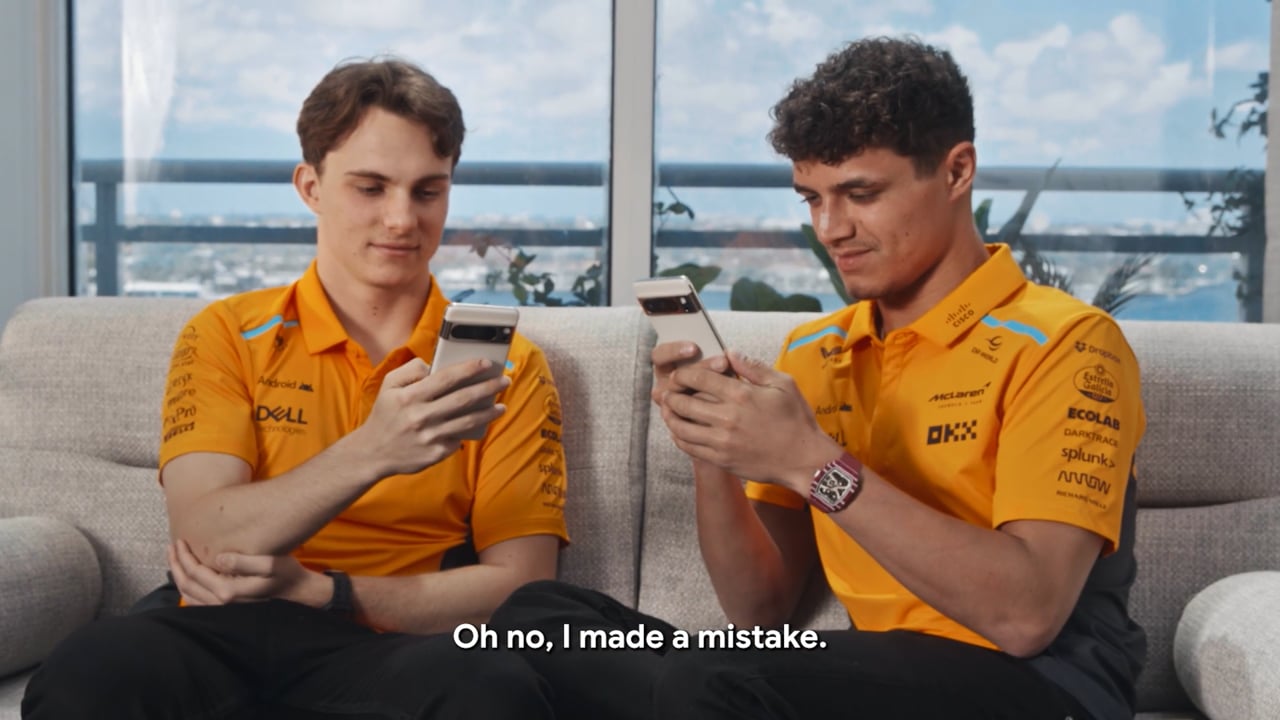 Google Play McLaren F1 Onboarding film frame