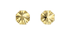 Italian 10kt Yellow Gold Rippled Stud Earrings