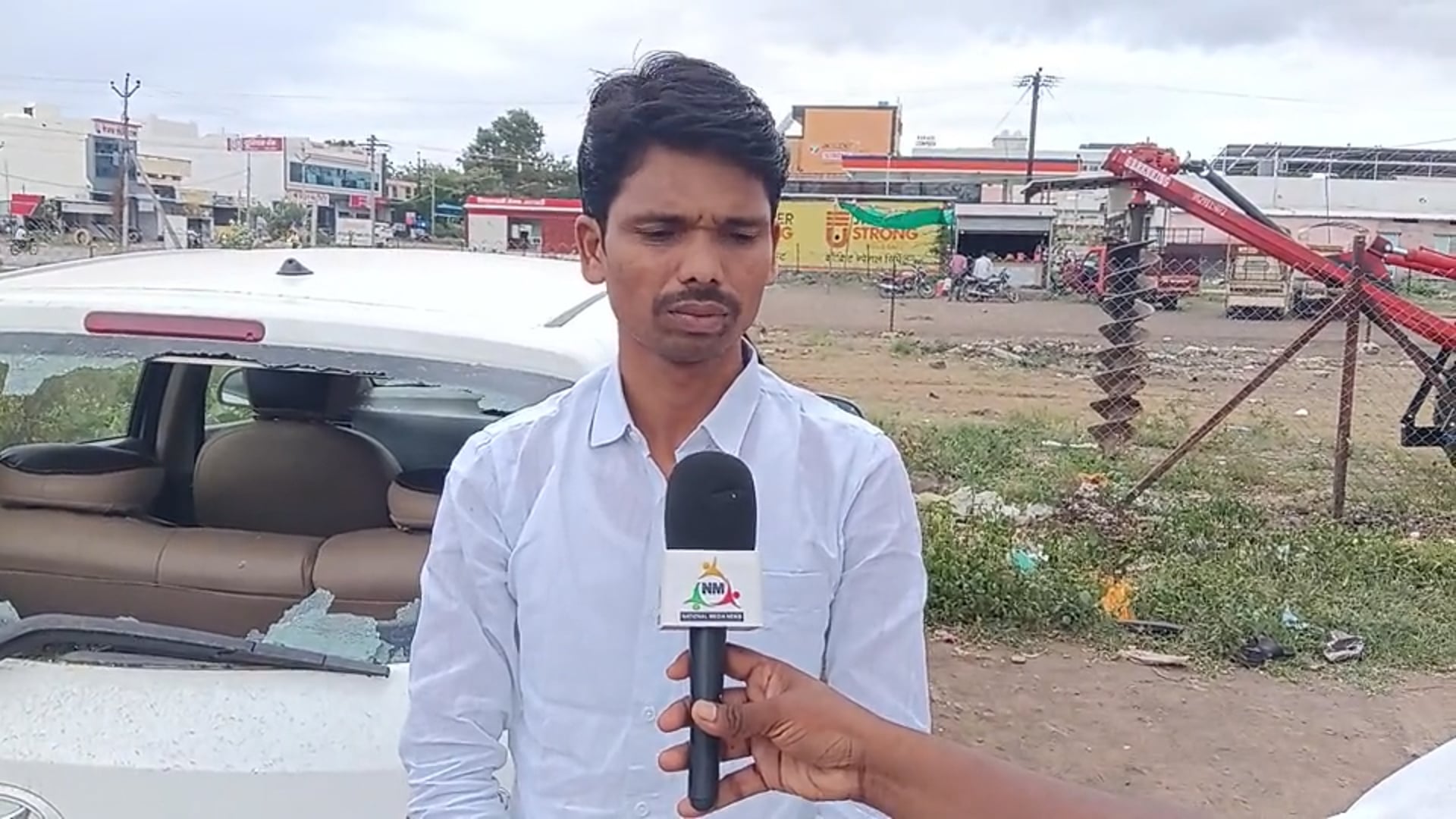 संतोष हेगडे यांच्या वर पुन्हा हल्ला गाडीची तोडफोड 