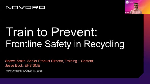 Train to Prevent: Frontline Safety in Recycling - NOVARA