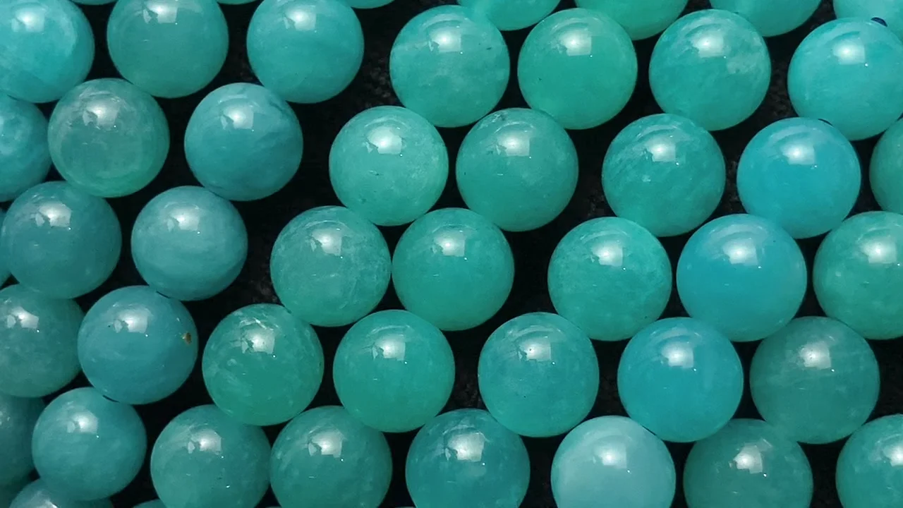 モザンビーク産アマゾナイト ラウンド8mm ブレスレット｜天然石ビーズ