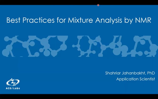 Watch Best Practices for Mixture Analysis by NMR on Vimeo.