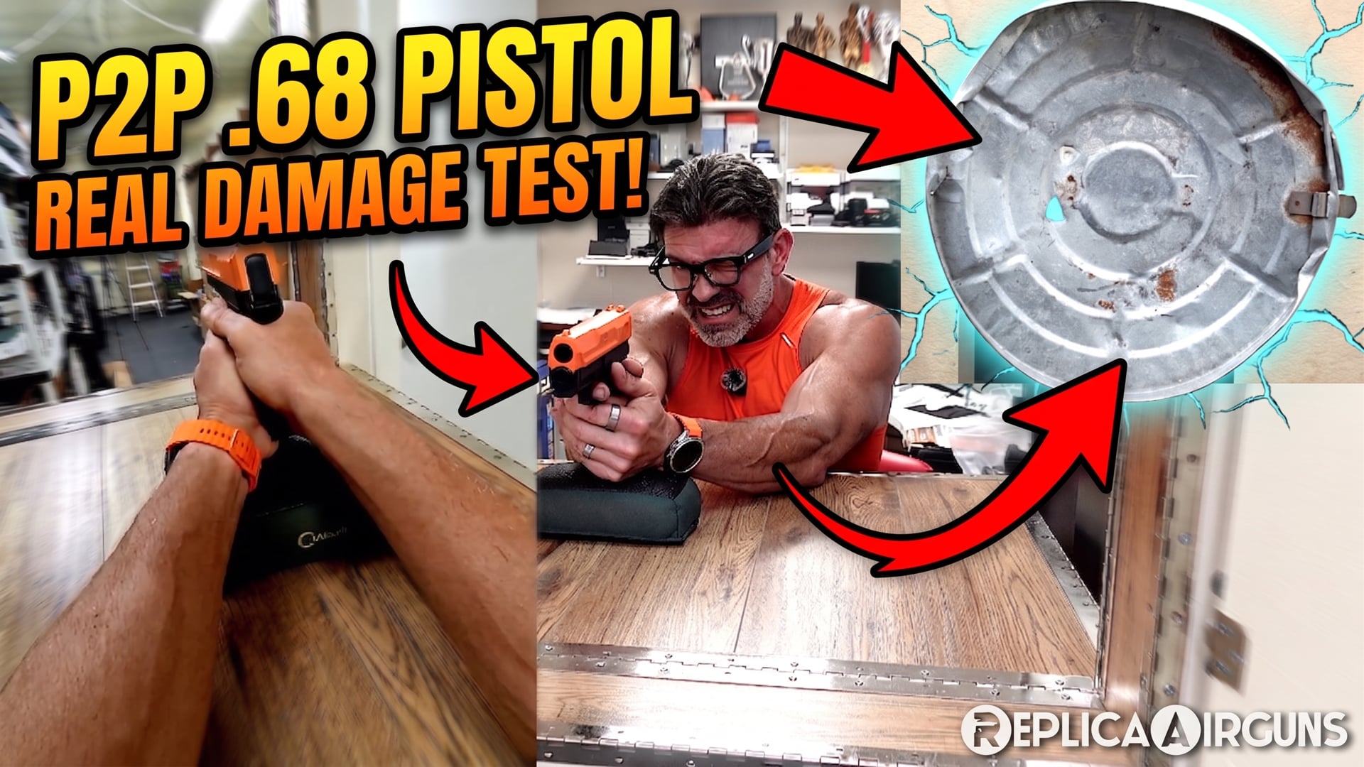 Umarex P2P Secure 68P Less Lethal .68 Cal Impact Penetration Damage Video