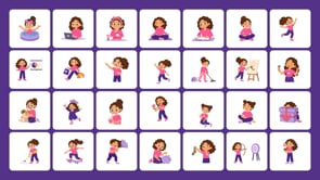 75 Animated Girl Flat Vector Icons, an Emoji Icon by Creative Stall (Thumbnail 4 of 4)