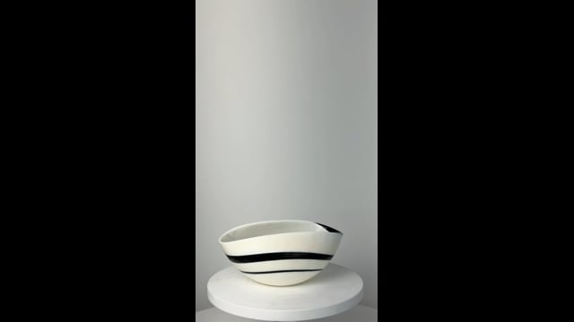 Bowl de Murano Preto Espiral Yalos