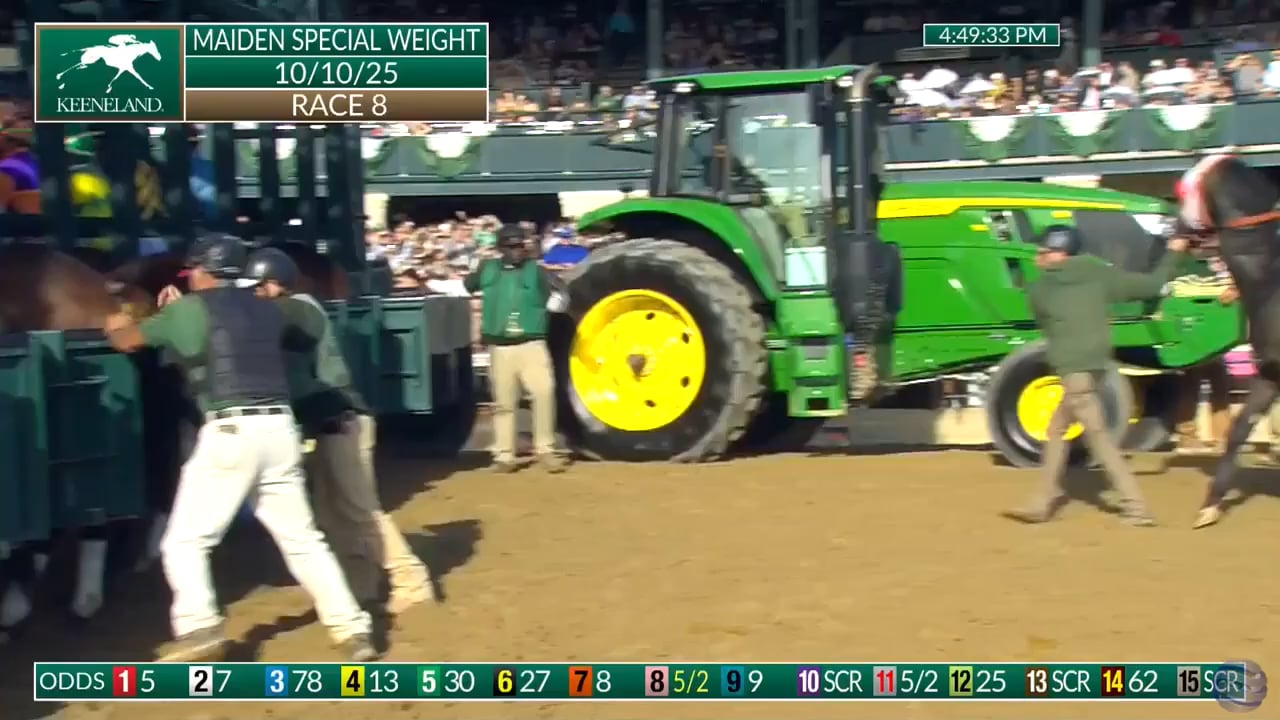 Further Ado dominates his MdSpWt at Keeneland by 20 lengths