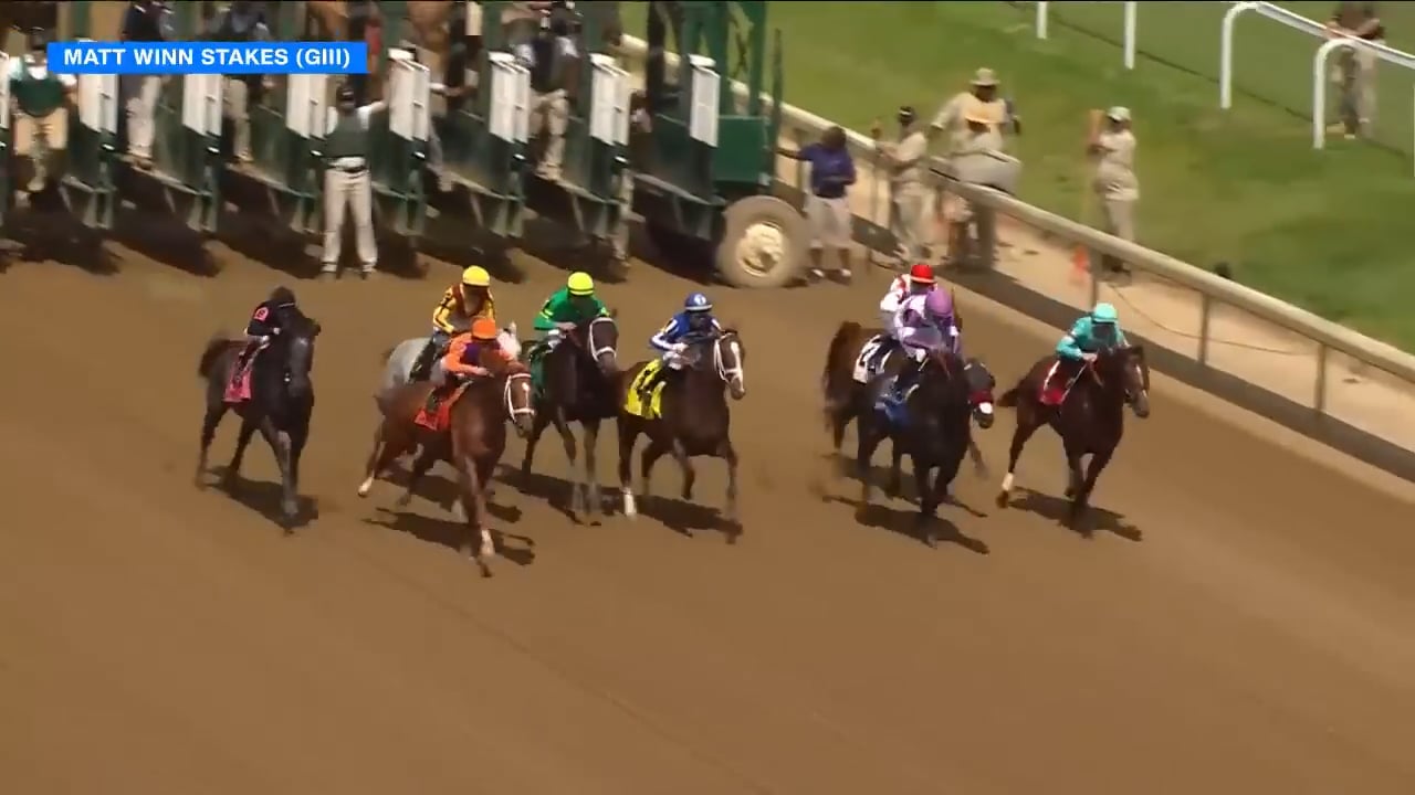 Further Ado wins the G3 Matt Winn S. in near record time
