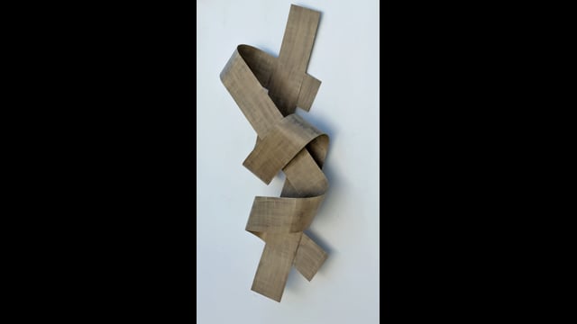 Escultura de Parede Eight Cinza Mesclada