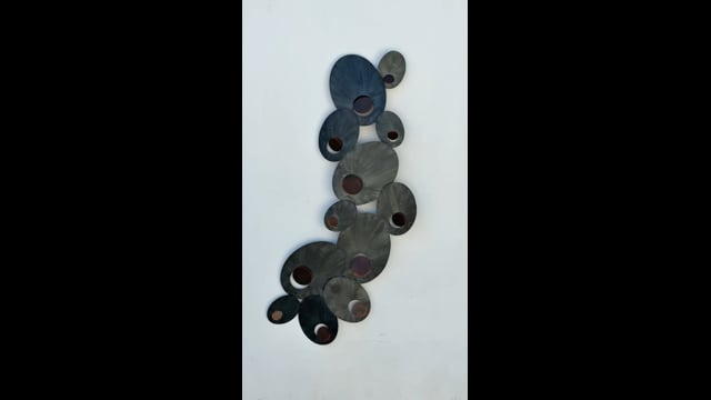 Escultura de Parede Turquia Preta e Vermelha