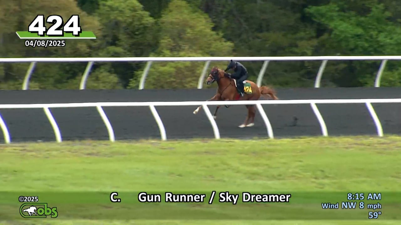 Further Ado breezes 1/4 in 21.1 at the 2025 OBS April Sale