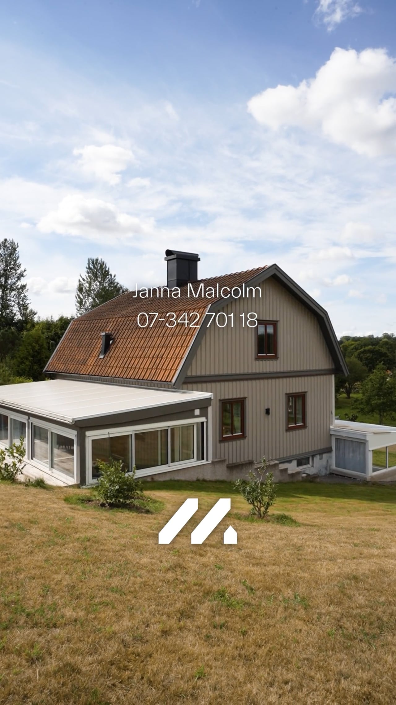 4 rum Villa på Norra vägen 1 Vessigebro Falkenbergs kommun - video