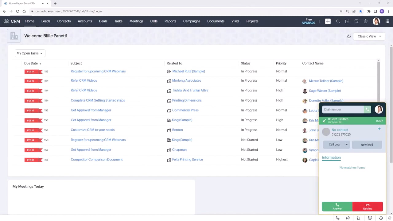 Connect CRM Client for Zoho CRM