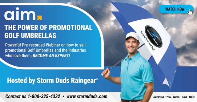 Storm Duds - The Power of Promotional Golf Umbrellas - AIM Preferred Partner
