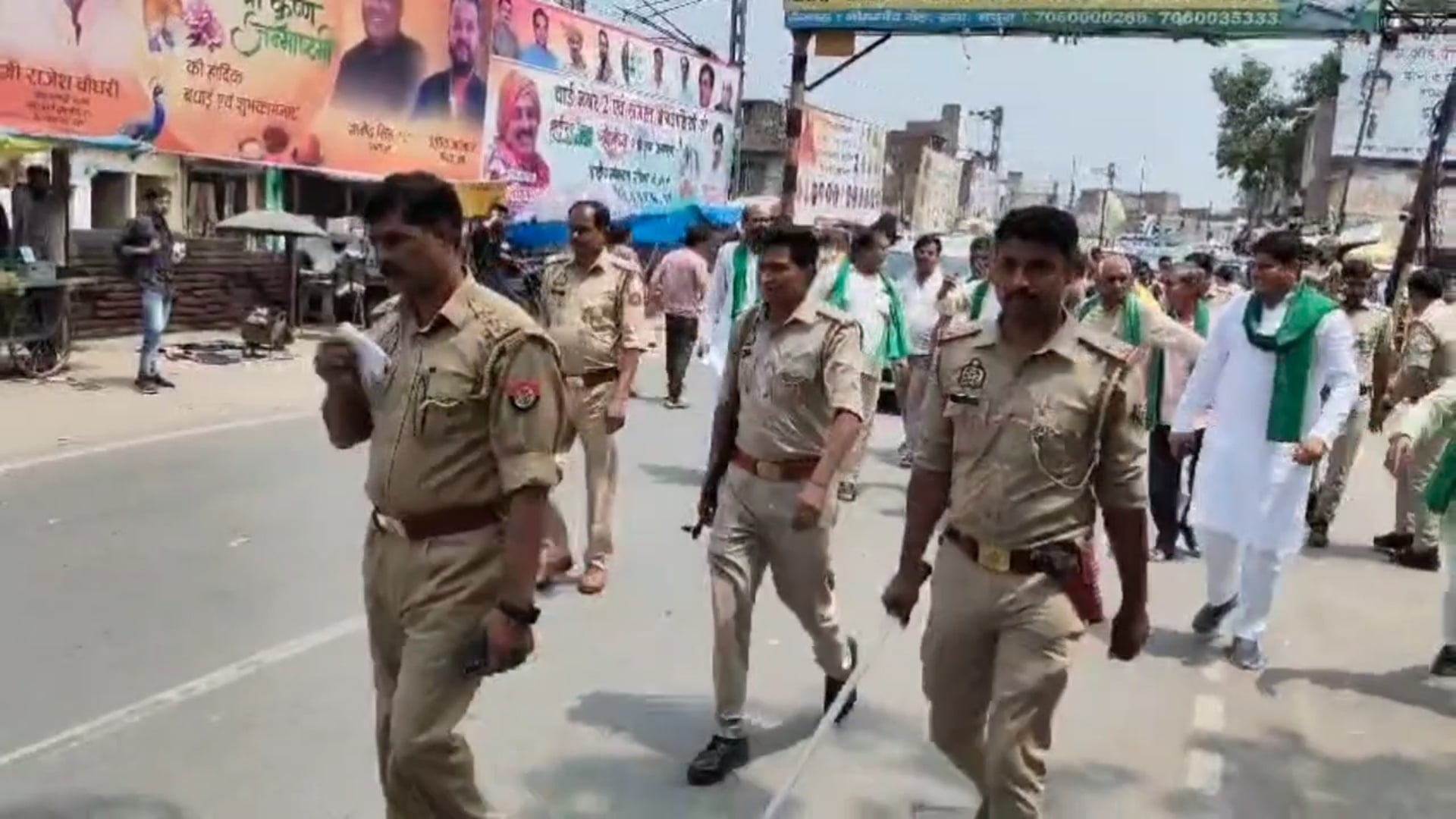 छाता शुगर मिल धरने में जा रहे किसान नेता धर्मवीर सिंह को राया चौकी पर पुलिस ने रोका, मचा हड़कंप