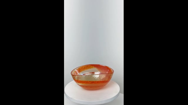 Bowl de Murano Laranja Espiral Yalos