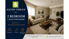 2 Bedroom 1 Bath Townhome