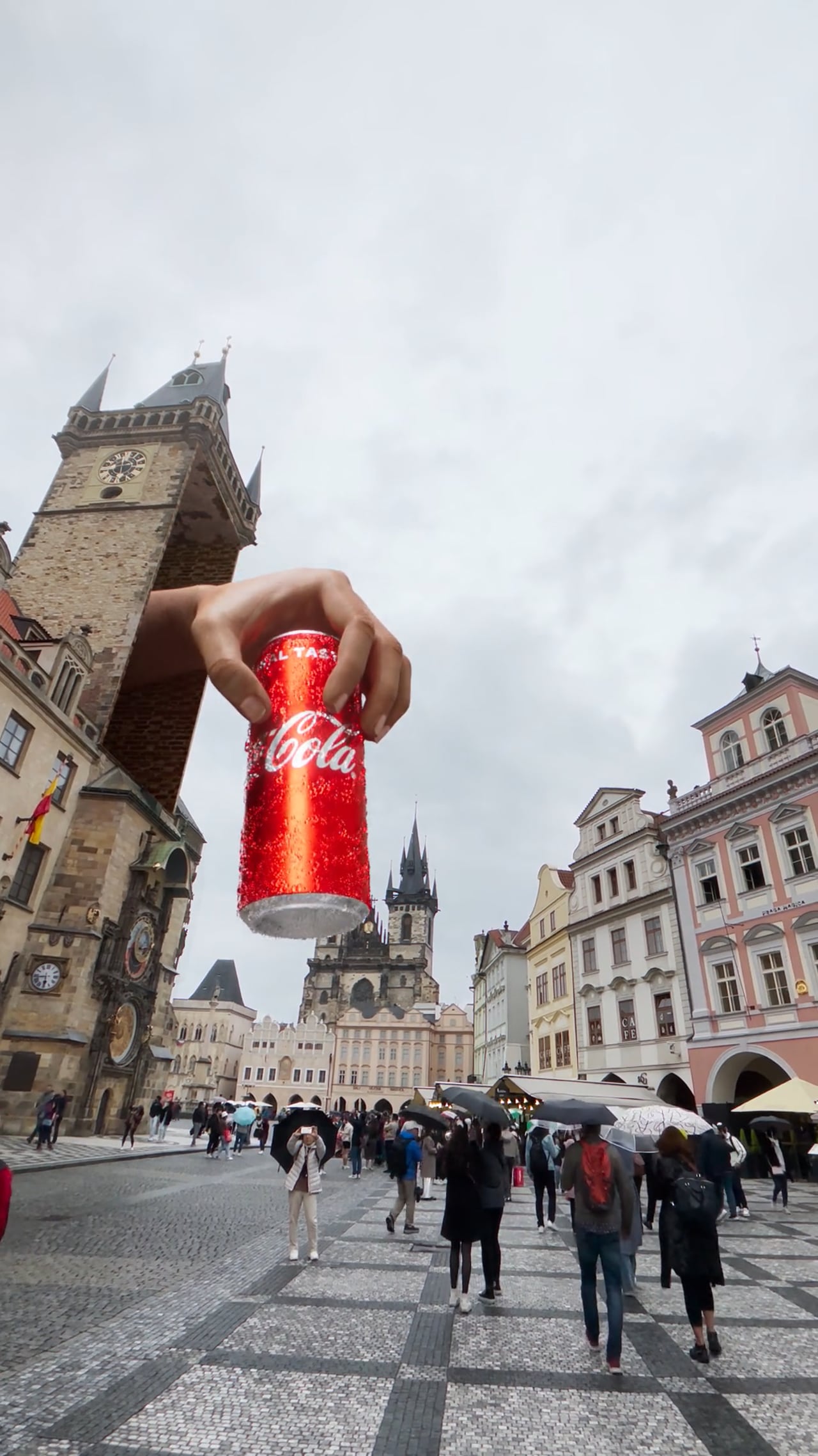 Coca Cola Big hand Prague