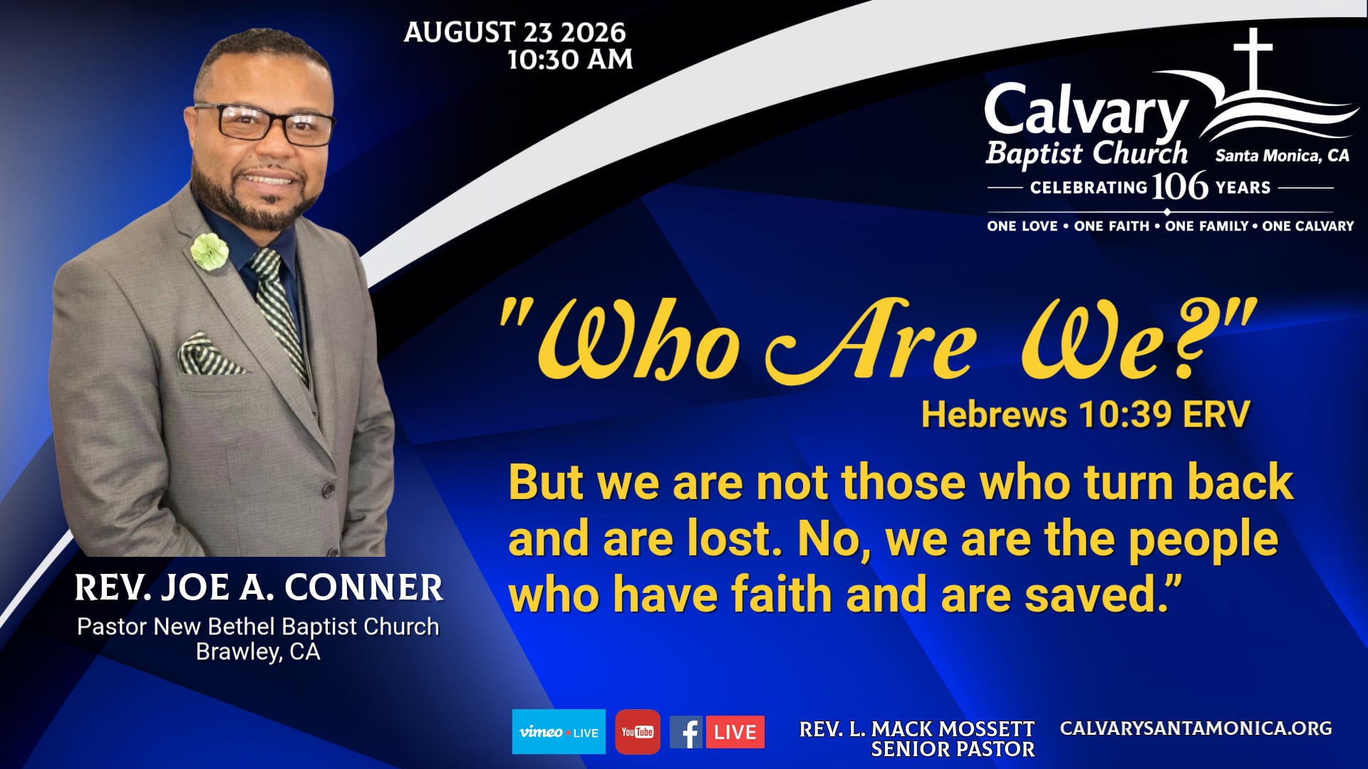 2026.08.23 10:30 AM Calvary Baptist Church, Santa Monica