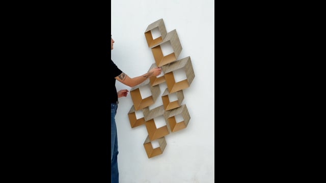 Escultura de Parede Cubos