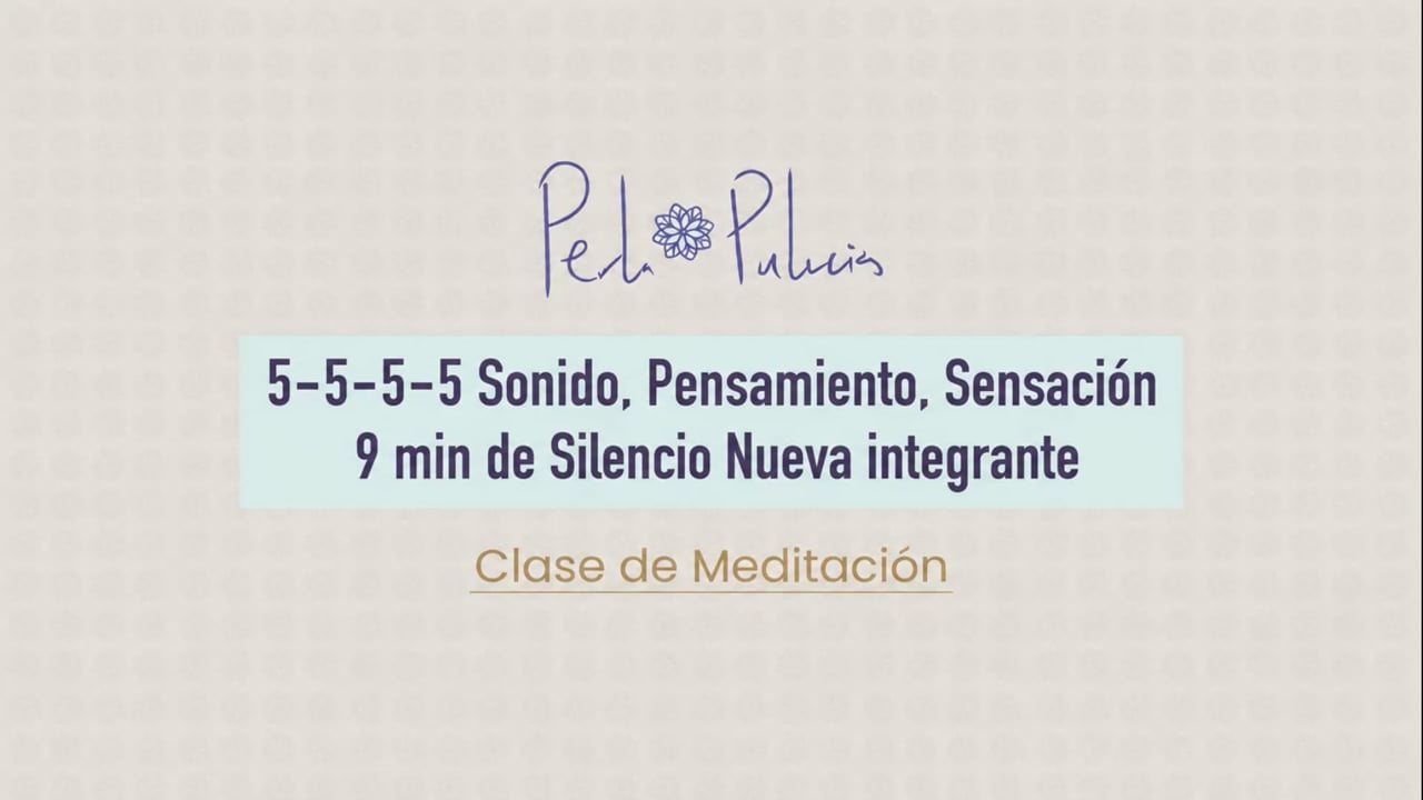 5-5-5-5 Sonido, Pensamiento, Sensación 9 min de Silencio Nueva integrante