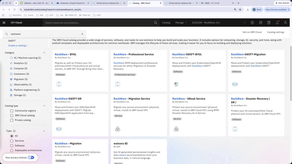 Disaster Recovery to IBM VPC: RackWare DR Setup Demo