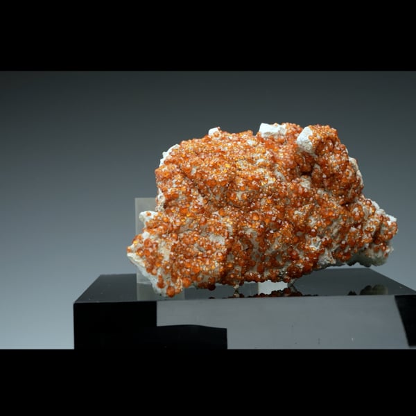 Genuine Spessartite Garnet Cluster on Microcline Stand - Astro West