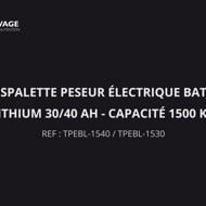 Présentation du transpalette peseur electrique avec batterie lithium