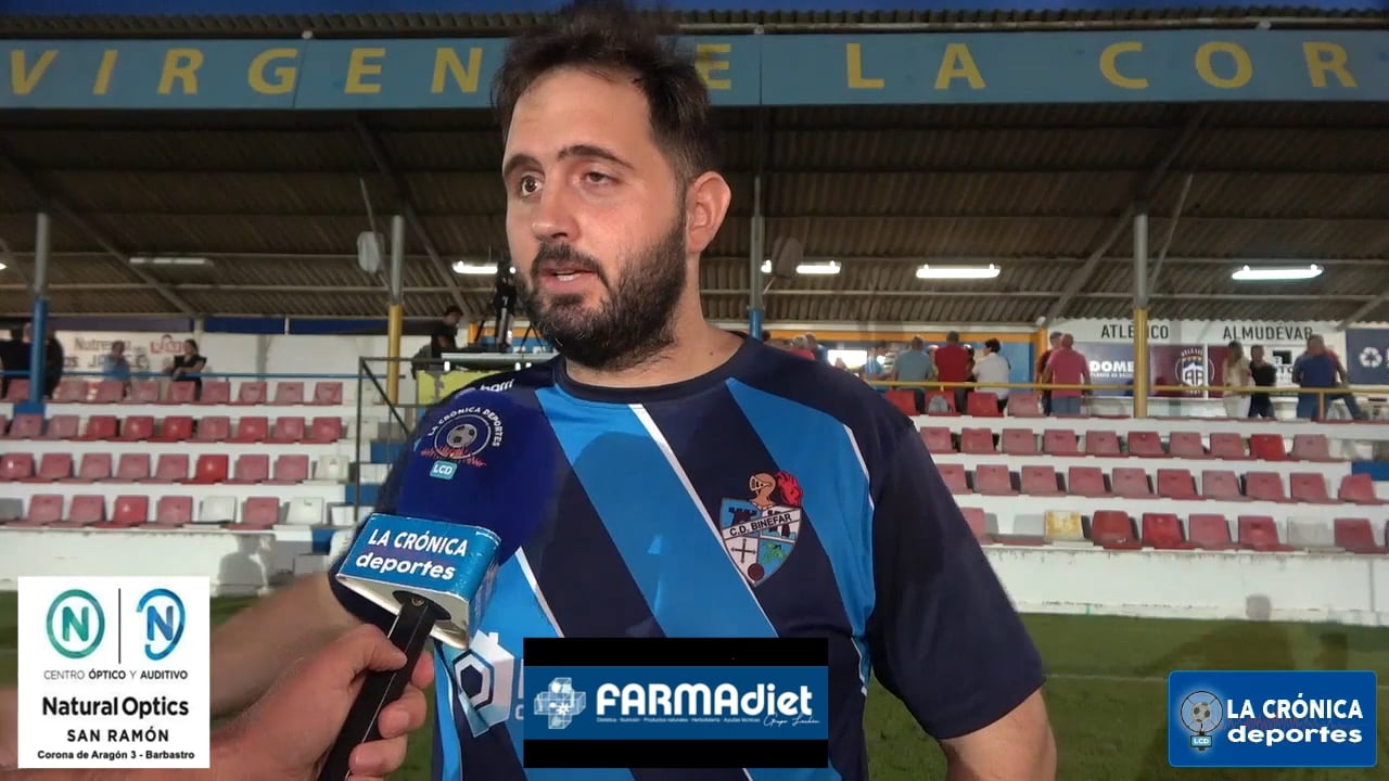RUBÉN TORO (Entrenador Binéfar) AD Almudévar 1-1 CD Binéfar < Penaltis 3-0 / Semifinal - Copa Diputación
