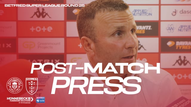 "Really Proud" Wigan Warriors Post-Match Press - Willie Peters