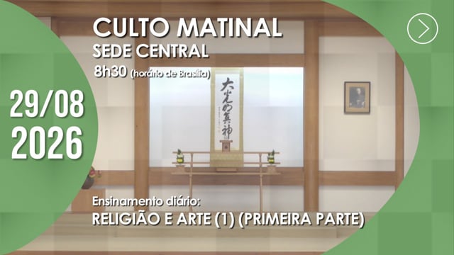 Capa do vídeo do “Culto Matinal | Sede Central - 29/08/2026”.