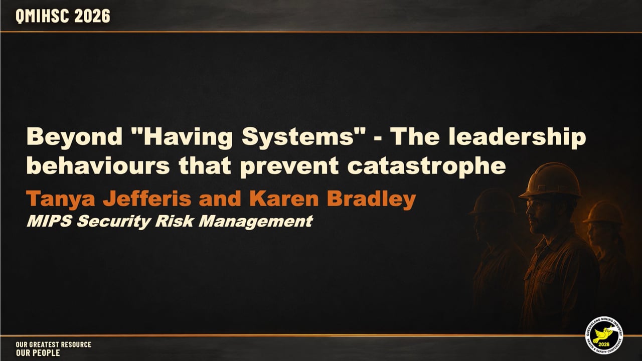 Jefferis & Bradley - Beyond "Having Systems" - The leadership behaviours that prevent catastrophe