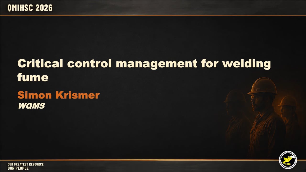 Krismer - Critical control management for welding fume