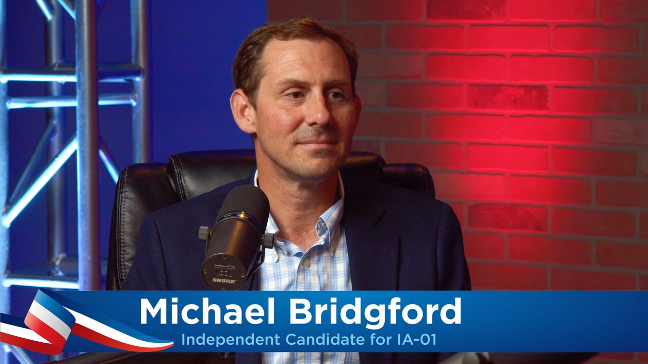 Michael Bridgford and Jeff Stein at Iowa Talking Points Studio