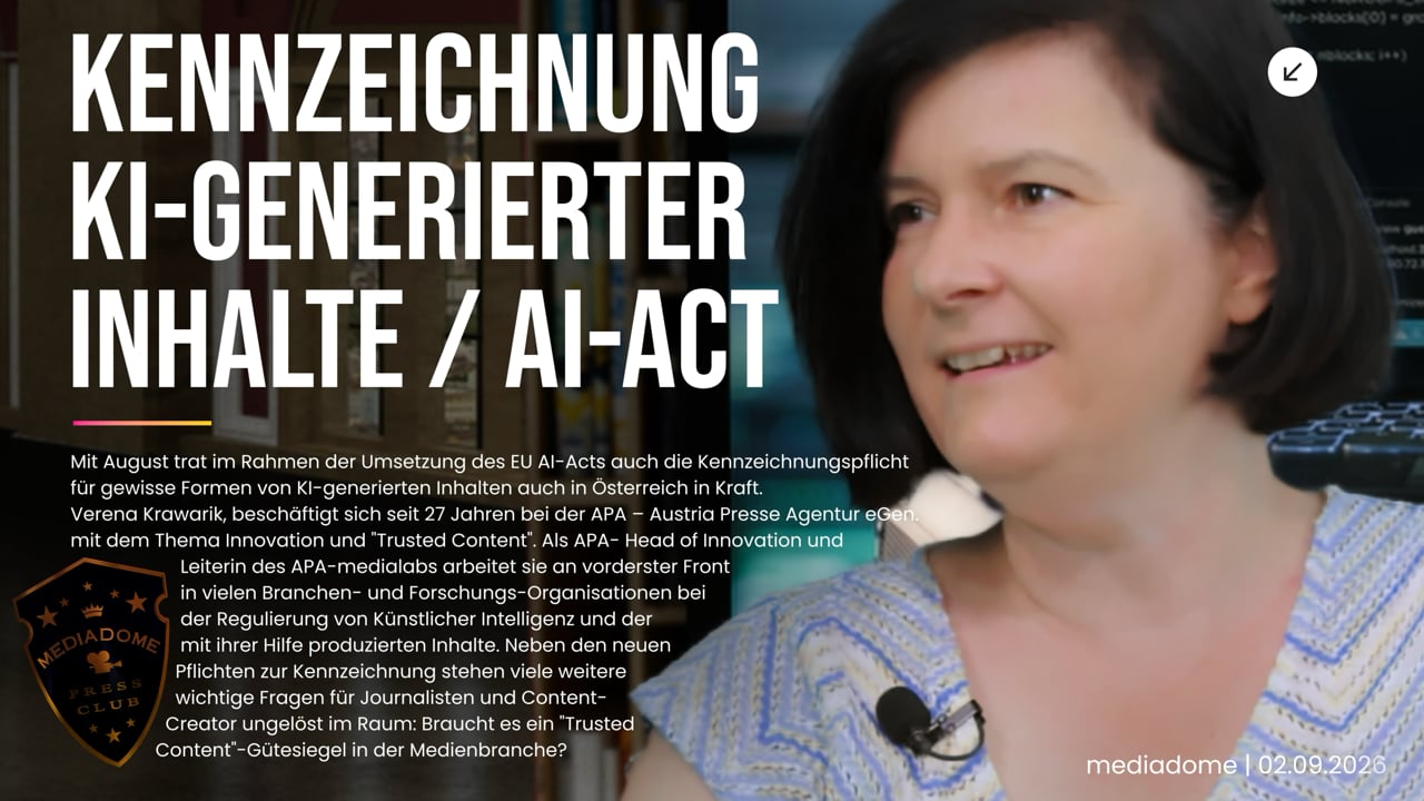 APA Austria Presse Agentur eGen- – Kennzeichnung KI-generierter Inhalte – AI-Act