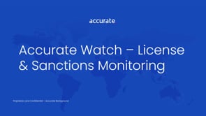 Accurate Watch – License & Sanctions Monitoring