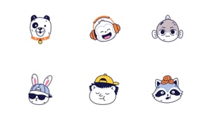 135 Cute Animal Hand-drawn Bundle, an Emoji Icon by Brickclay (Thumbnail 12 of 12)