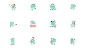 30 Animated Dino Illustrations, an Animal Illustration by Brickclay (Thumbnail 4 of 4)