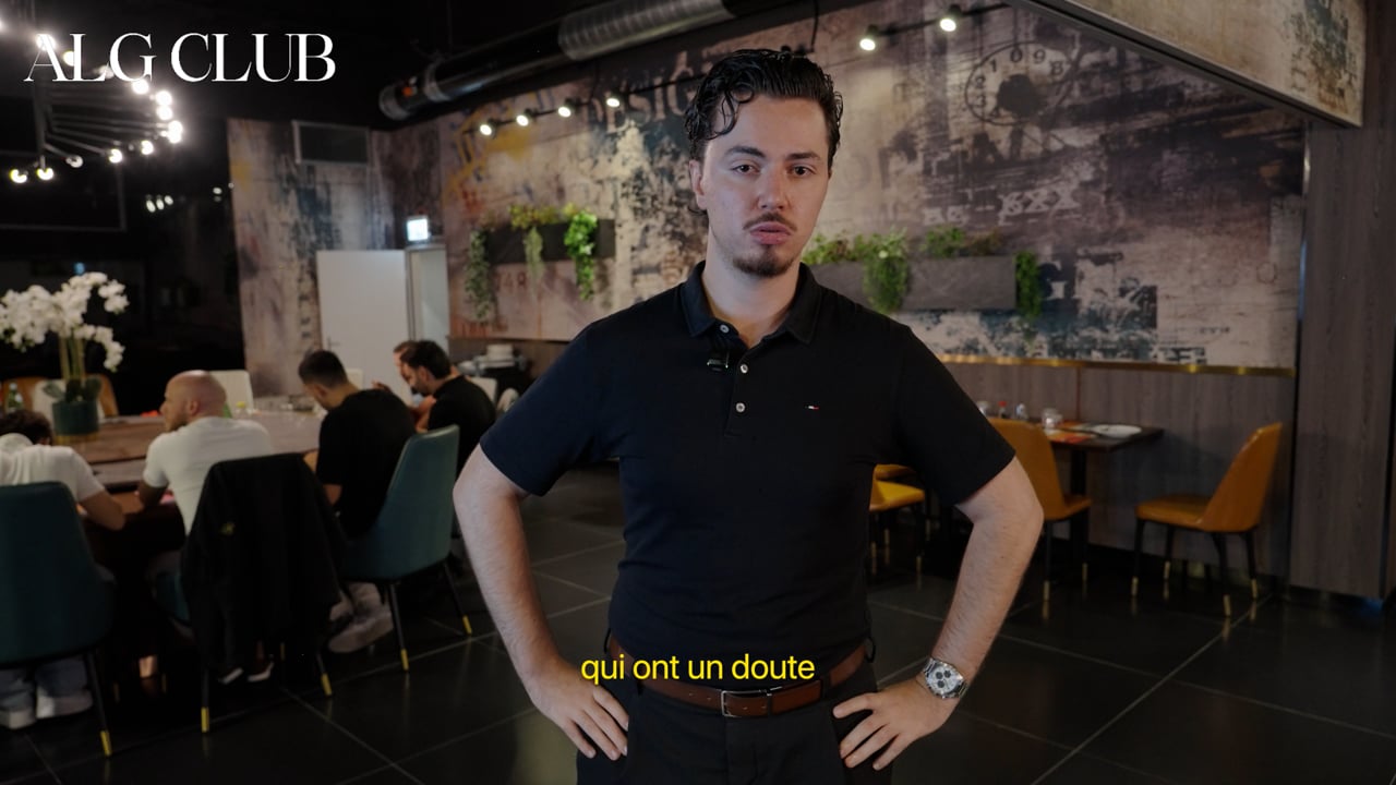 Rayan Gouni, membre d'ALG Club, pendant son interview vidéo