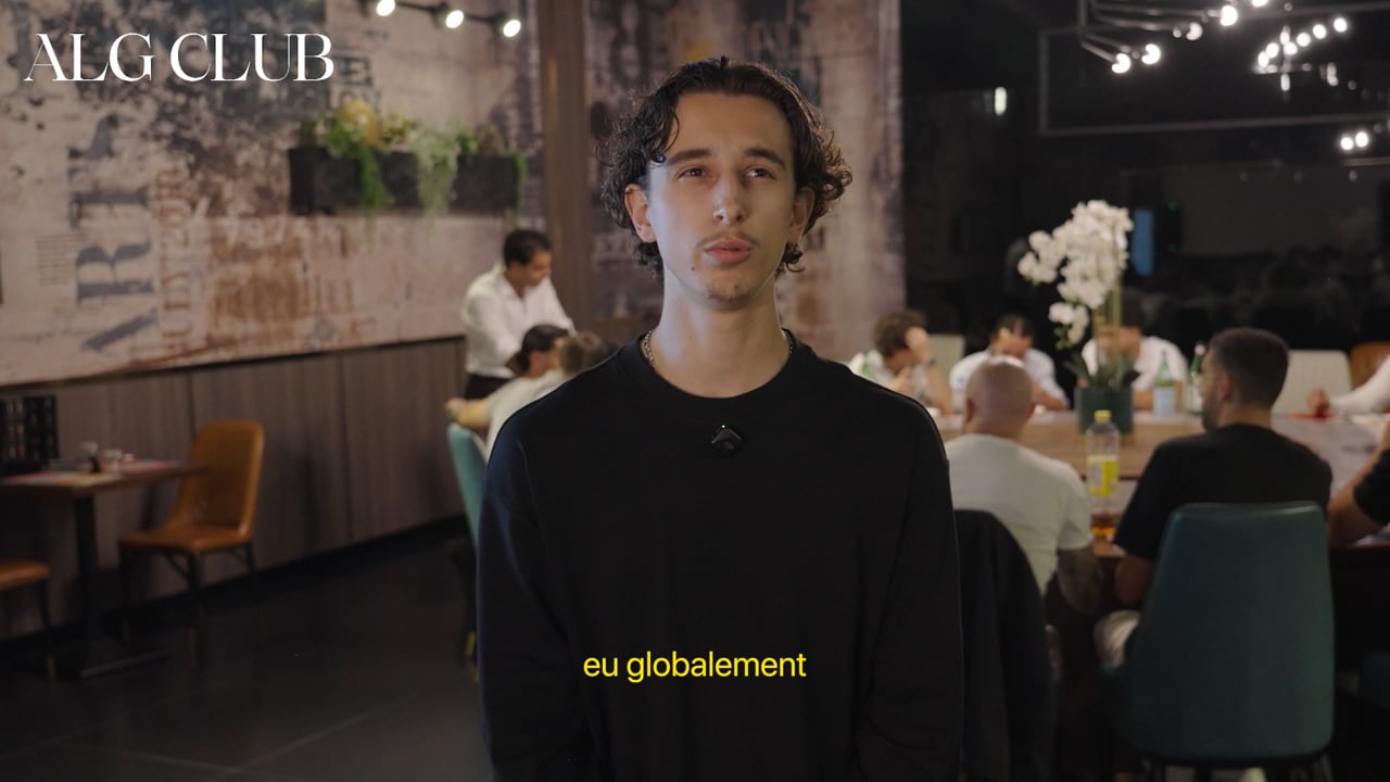 Eliott Marsiglia, membre d'ALG Club, pendant son interview vidéo