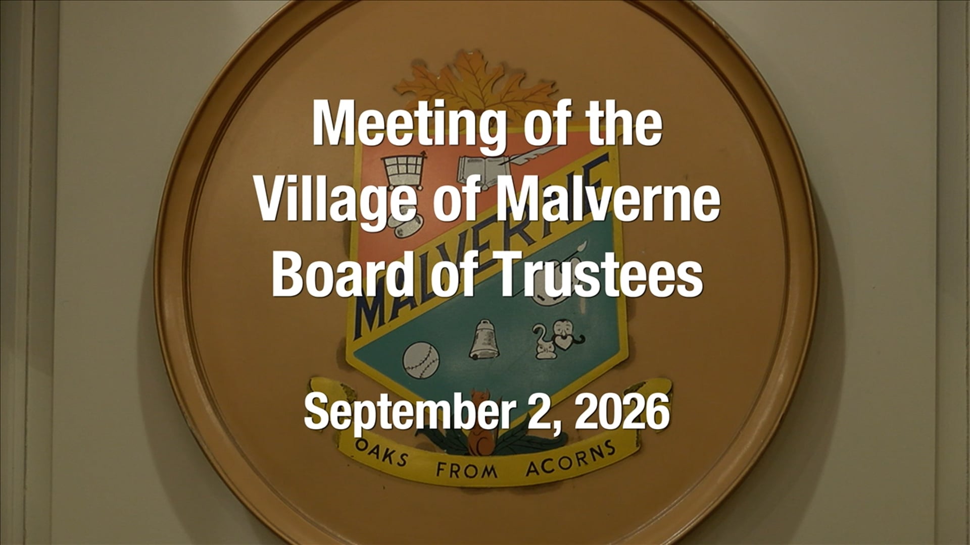 Village of Malverne - Meeting of the Board of Trustees - September 2, 2026