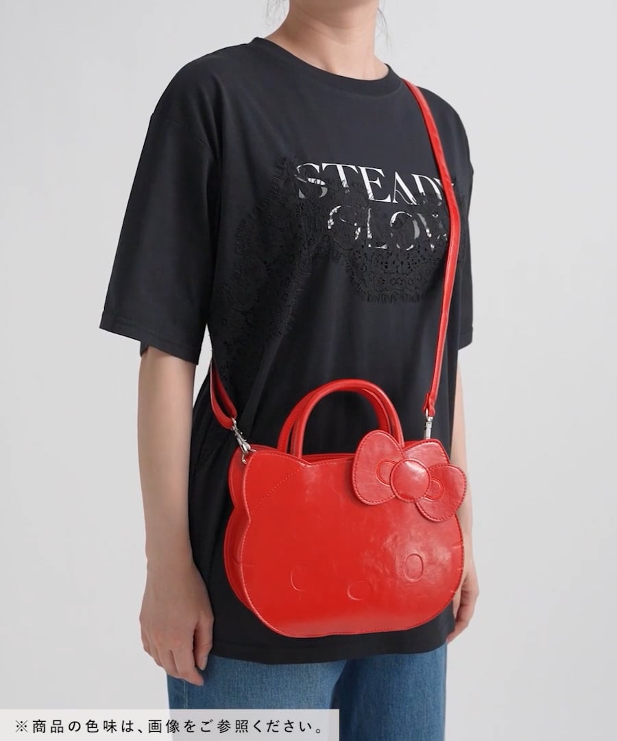 ローリーズファーム　ハローキティ　ボストンBAG ブラック HELLO KITTY】DOTボストンBAG | [公式]ローリーズファーム （LOWRYS