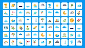 115 Weather Flat Icons Bundle, an Emoji Icon by Prosymbols (Thumbnail 11 of 11)