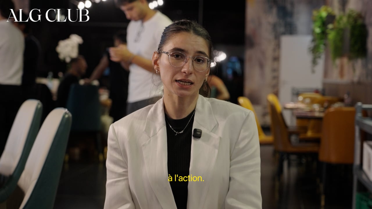 Sonia Cardinali, membre d'ALG Club, pendant son interview vidéo
