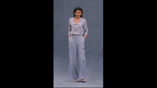 Calça Reta Xadrez Alexandra