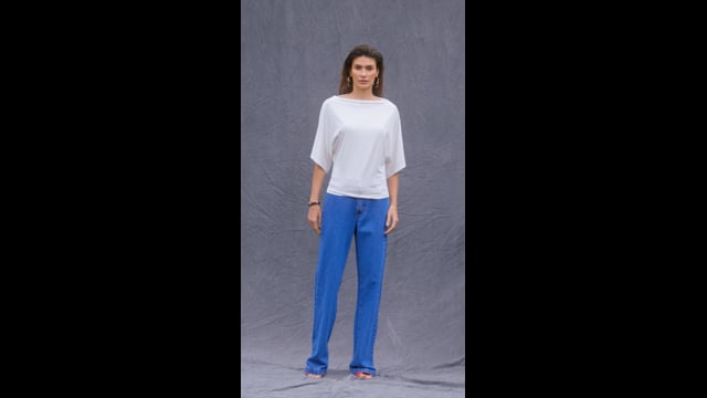 Blusa Decote Canoa Off White Amora