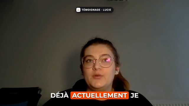 Témoignage vidéo de Lucie Bechet