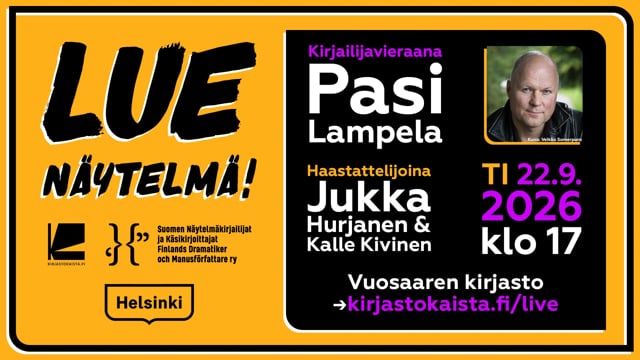 Lue näytelmä! – vieraana Pasi Lampela